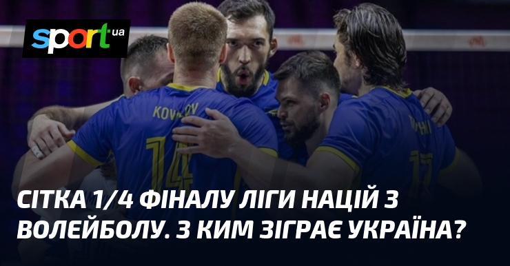 Сітка 1/4 фіналу Ліги націй з волейболу. З ким зіграє Україна
