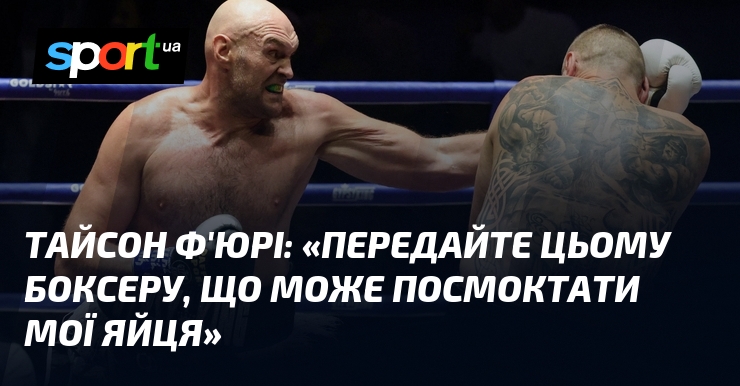 Тайсон Ф’ЮРІ: «Передайте цьому боксеру, що може посмоктати мої яйця»