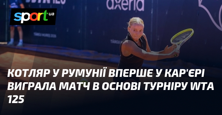 Котляр у Румунії вперше у кар’єрі виграла матч в основі турніру WTA 125