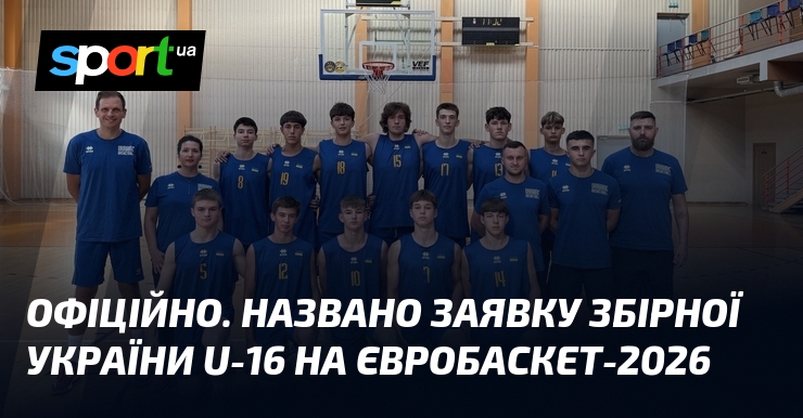 ОФІЦІЙНО. Названо заявку збірної України U-16 на Євробаскет-2026