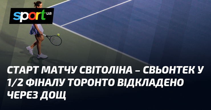 Старт матчу Світоліна – Свьонтек у 1/2 фіналу Торонто відкладено через дощ