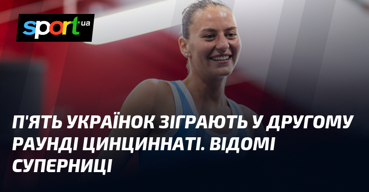 П’ять українок зіграють у другому раунді Цинциннаті. Відомі суперниці