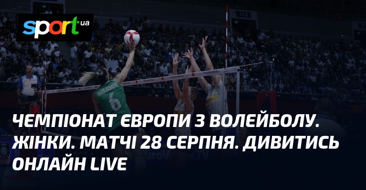 Чемпіонат Європи з волейболу. Жінки. Матчі 28 серпня. Дивитись онлайн LIVE